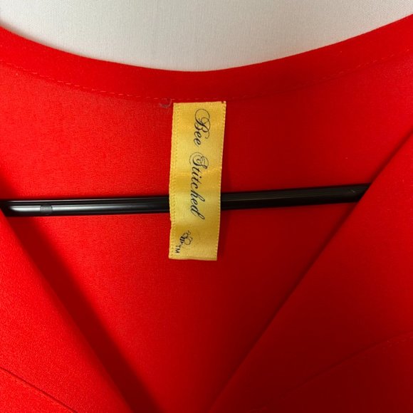 Bee Stitched Red Blouse - Picture 3 of 3